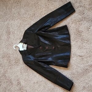 Brown leather women's jacket size 6